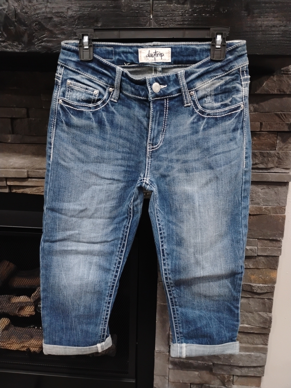 Daytrip Faded Blue Cropped Ankle Capri Jeans Size 26